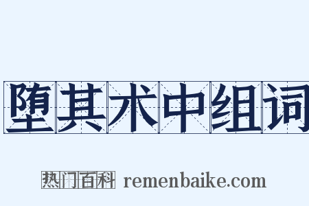 堕其术中组词是什么意思的图片